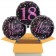 3 Luftballons aus Folie zum 18. Geburtstag, Pink Celebration