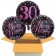 3 Luftballons aus Folie zum 30. Geburtstag, Pink Celebration