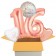 5 Luftballons zum 16. Geburtstag, Sparkling Fizz  Birthday Roségold 16