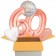 5 Luftballons zum 60. Geburtstag, Sparkling Fizz  Birthday Roségold 60