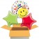 Smile It's Your Birthday, 3 Stück Luftballons aus Folie zum Geburtstag, inklusive Helium