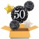 5 Luftballons aus Folie zum 50. Geburtstag, Sparkling Celebration Birthday 50
