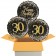 3 Luftballons aus Folie zum 30. Geburtstag, Sparkling Fizz Birthday Gold 30