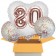 3 Luftballons zum 80. Geburtstag, Jumbo 3D Sparkling Fizz Birthday Rosegold 80