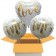 3 Hochzeitsballons, Mrs & Mrs in Love Gold-Glitter, inklusive Ballongas Helium