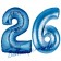 Zahl 26, Blau, Luftballons aus Folie zum 26. Geburtstag, 100 cm, inklusive Helium