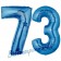 Zahl 73, Blau, Luftballons aus Folie zum 73. Geburtstag, 100 cm, inklusive Helium