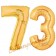 Zahl 73, Gold, Luftballons aus Folie zum 73. Geburtstag, 100 cm, inklusive Helium