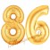 Zahl 86, Gold, Luftballons aus Folie zum 86. Geburtstag, 100 cm, inklusive Helium
