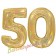 Zahl 50, holografisch, Gold, Luftballons aus Folie zum 50. Geburtstag, 100 cm, inklusive Helium