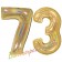 Zahl 73, holografisch, Gold, Luftballons aus Folie zum 73. Geburtstag, 100 cm, inklusive Helium
