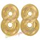 Zahl 88, holografisch, Gold, Luftballons aus Folie zum 88. Geburtstag, 100 cm, inklusive Helium