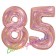 Zahl 85, holografisch, Rosegold, Luftballons aus Folie zum 85. Geburtstag, 100 cm, inklusive Helium