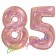 Zahl 85, holografisch, Rosegold, Luftballons aus Folie zum 85. Geburtstag, 100 cm, inklusive Helium