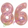 Zahl 86, holografisch, Rosegold, Luftballons aus Folie zum 86. Geburtstag, 100 cm, inklusive Helium