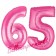 Zahl 65, Pink, Luftballons aus Folie zum 65. Geburtstag, 100 cm, inklusive Helium