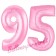 Zahl 95 Rosa, Luftballons aus Folie zum 95. Geburtstag, 100 cm, inklusive Helium