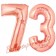 Zahl 73, Rosegold, Luftballons aus Folie zum 73. Geburtstag, 100 cm, inklusive Helium
