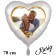 Großer Fotoballon mit Hochzeitspaar, personalisiert, mit Hochzeitsdatum und Foto zur Goldenen Hochzeit