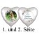 Fotoballon zur Kommunion, Herzballon mit Foto und Namen des Kommunionskindes 1. und 2. Seite
