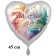 Für Dich von Herzen. Herzluftballon aus Folie, 45 cm, satinweiss