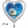 Für immer in unseren Herzen. Abschied Pusteblume. Herzluftballon. 45 cm inklusive Helium