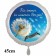 Für immer in unseren Herzen. Abschied Pusteblume. Rundluftballon. 45 cm