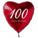 Zum 100. Geburtstag, roter Herzluftballon mit Helium