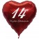Roter Herzluftballon zum 14. Geburtstag, 61 cm