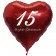 Roter Herzluftballon zum 15. Geburtstag, 61 cm