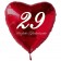 Roter Herzluftballon zum 29. Geburtstag, 61 cm