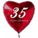 Roter Herzluftballon zum 35. Geburtstag, 61 cm