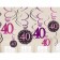 Dekoration zum 40. Geburtstag, Zahlenwirbler Pink Celebration