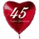 Roter Herzluftballon zum 45. Geburtstag, 61 cm