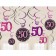 Dekoration zum 50. Geburtstag, Zahlenwirbler Pink Celebration