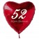 Zum 52. Geburtstag, roter Herzluftballon mit Helium