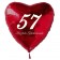 Roter Herzluftballon zum 57. Geburtstag, 61 cm