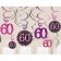 Dekoration zum 60. Geburtstag, Zahlenwirbler Pink Celebration