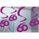 Dekoration zum 60. Geburtstag, Zahlenwirbler Pink Shimmer 60