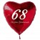 Roter Herzluftballon zum 68. Geburtstag, 61 cm