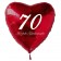Zum 70. Geburtstag, roter Herzluftballon mit Helium