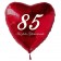 Roter Herzluftballon zum 85. Geburtstag, 61 cm