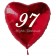 Roter Herzluftballon zum 97. Geburtstag, 61 cm