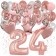 Dekorations-Set mit Ballons zum 24. Geburtstag, Happy Birthday Dream, 42 Teile
