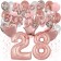 Dekorations-Set mit Ballons zum 28. Geburtstag, Happy Birthday Dream, 42 Teile