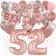 Dekorations-Set mit Ballons zum 52. Geburtstag, Happy Birthday Dream, 42 Teile