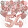 Dekorations-Set mit Ballons zum 54. Geburtstag, Happy Birthday Dream, 42 Teile