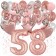 Dekorations-Set mit Ballons zum 58. Geburtstag, Happy Birthday Dream, 42 Teile