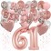 Dekorations-Set mit Ballons zum 61. Geburtstag, Happy Birthday Dream, 42 Teile
