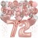 Dekorations-Set mit Ballons zum 72. Geburtstag, Happy Birthday Dream, 42 Teile